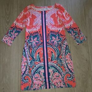 Floral Pink and Blue Dress